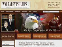 Tablet Screenshot of phillipsfamilyandbankruptcylaw.com